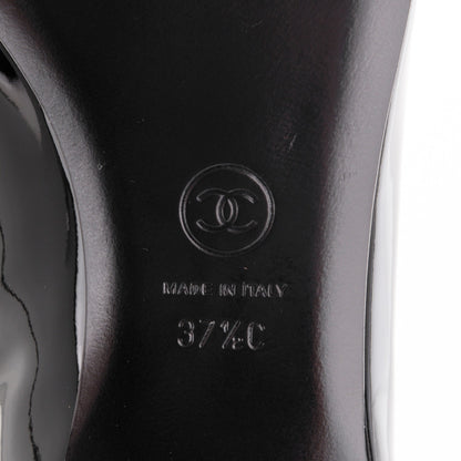 Chanel Patent Chain Loafers 37.5 Black 6 of 8