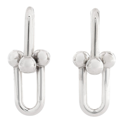 Tiffany Sterling Silver Large HardWear Link Earrings 1 of 5