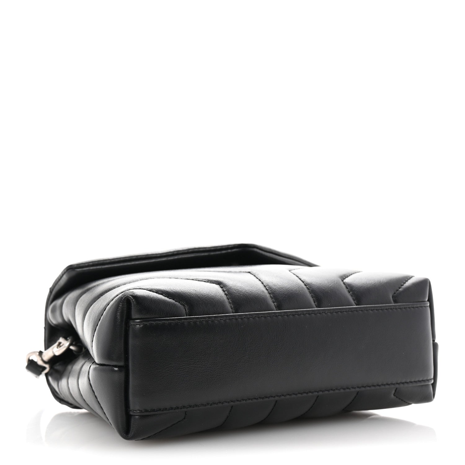 Saint Laurent Calfskin Y Quilted Monogram Toy Loulou Crossbody Bag Black 4 of 9