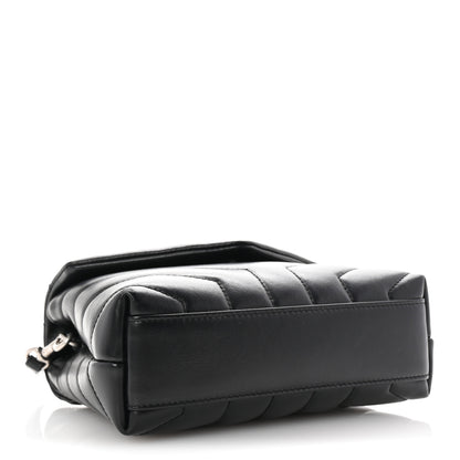 Saint Laurent Calfskin Y Quilted Monogram Toy Loulou Crossbody Bag Black 4 of 9