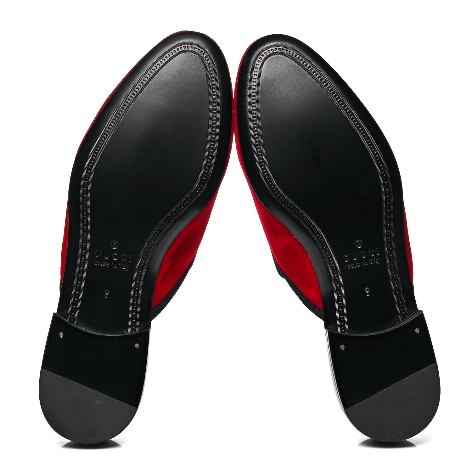 Gucci Velvet Mens Marmara Mules 9 Rosso 6 of 8