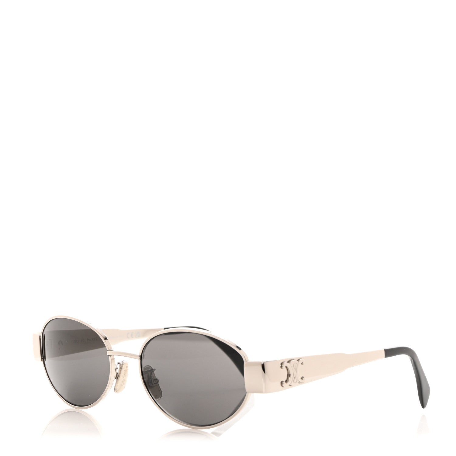 Celine Metal Triomphe 01 Sunglasses CL40235U Silver Black 1 of 6