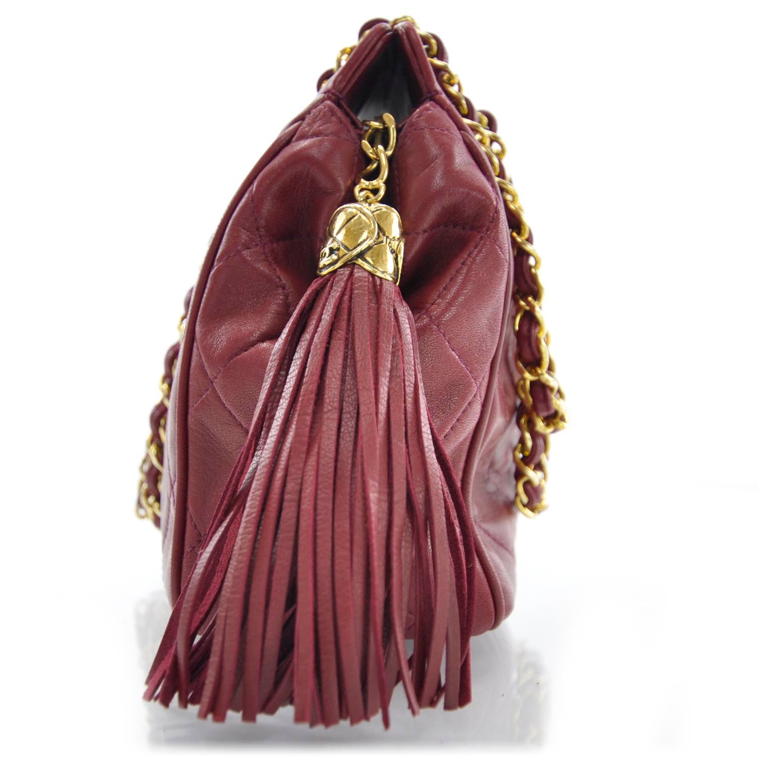 Chanel Lambskin Tassel Bag Red 4 of 10