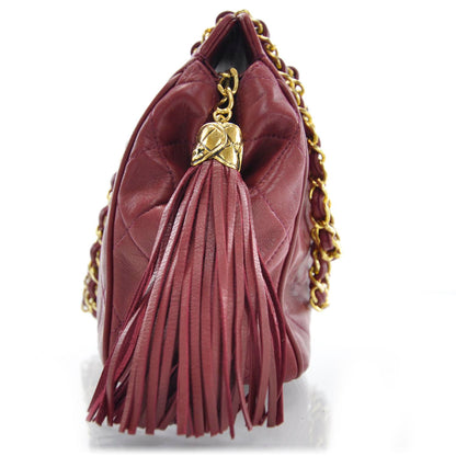Chanel Lambskin Tassel Bag Red 4 of 10