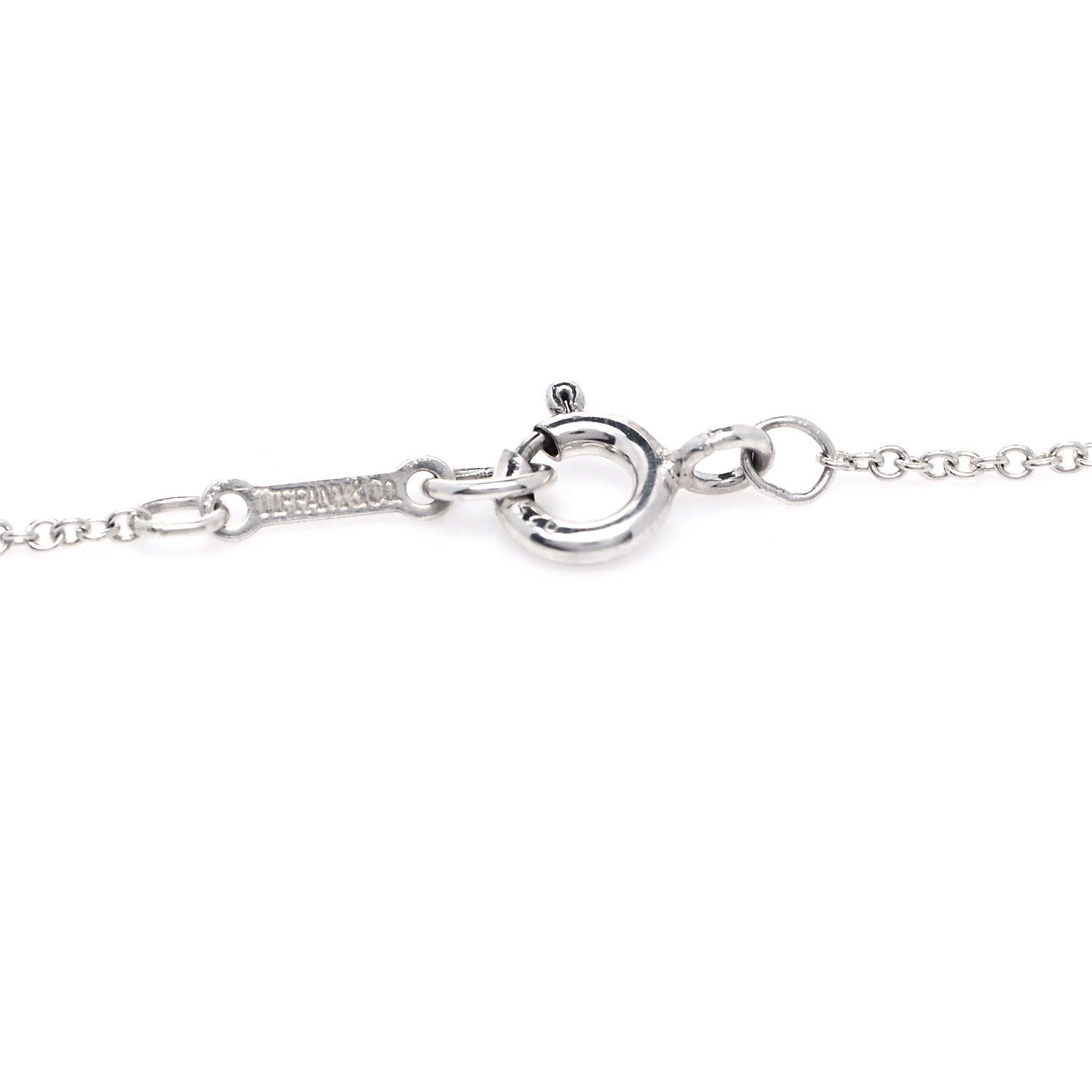 Tiffany Sterling Silver 20mm Elsa Peretti Bean Pendant Necklace 4 of 6