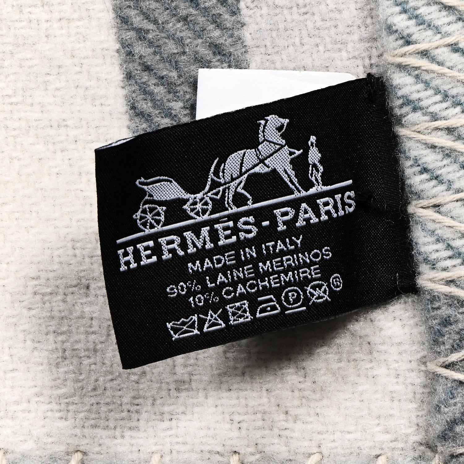 Hermes Wool Cashmere Ithaque Blanket Gris Perle 3 of 3