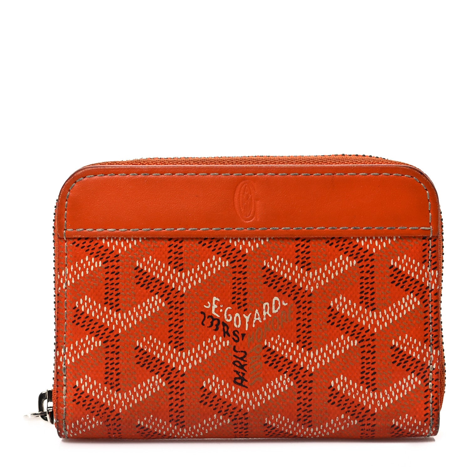 Goyard Goyardine Matignon PM Wallet Orange 1 of 8
