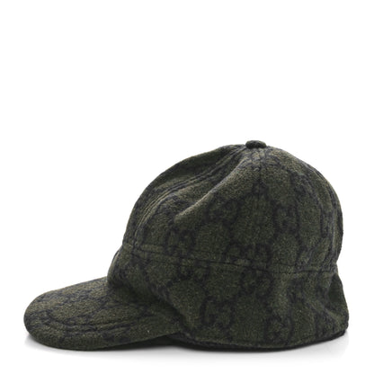 Gucci Covered Wool GG Monogram Tassel Cap L Green Blue 4 of 10