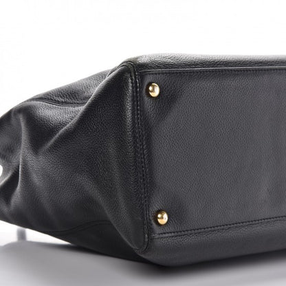 Chanel Calfskin Cerf Executive Shopper Tote Black 11 of 12