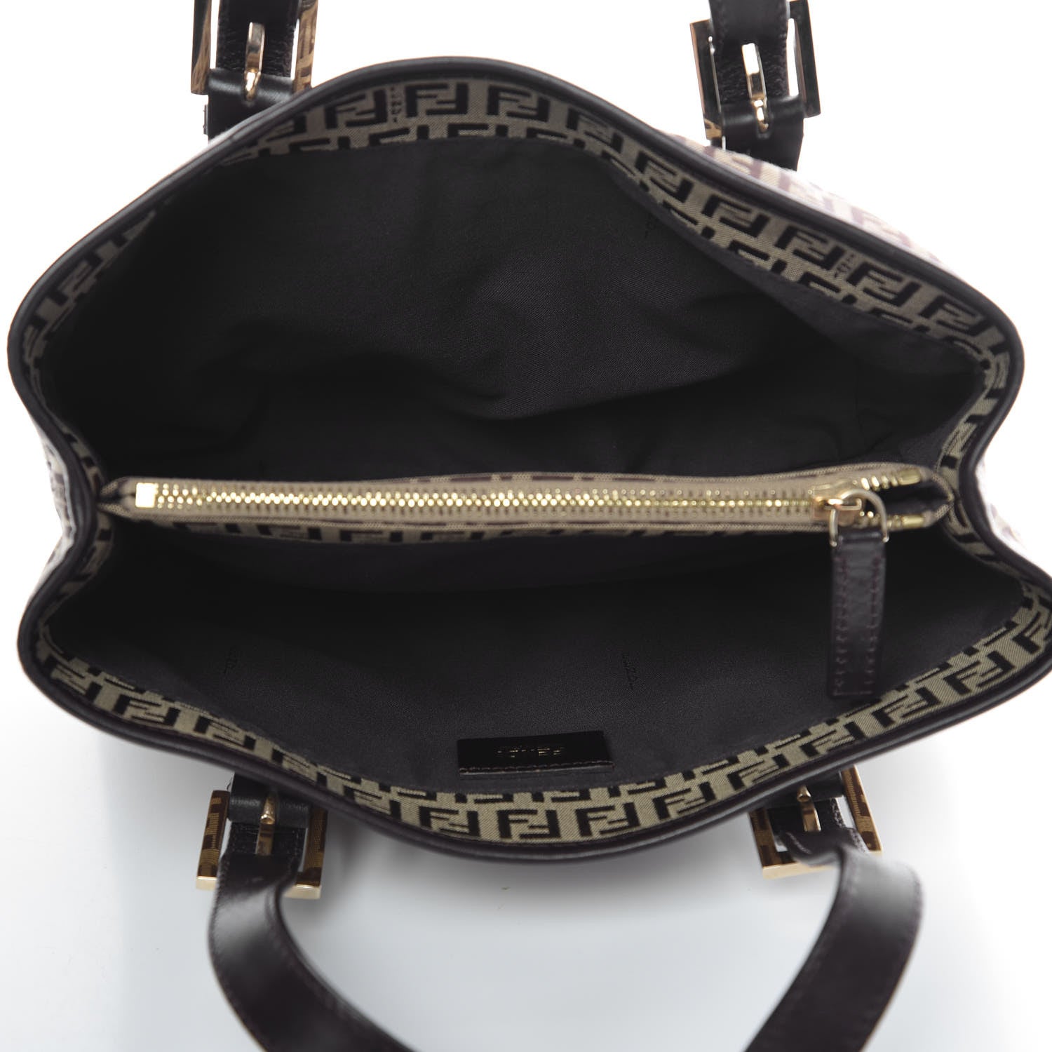 Fendi Zucchino Small Tote Brown 5 of 11