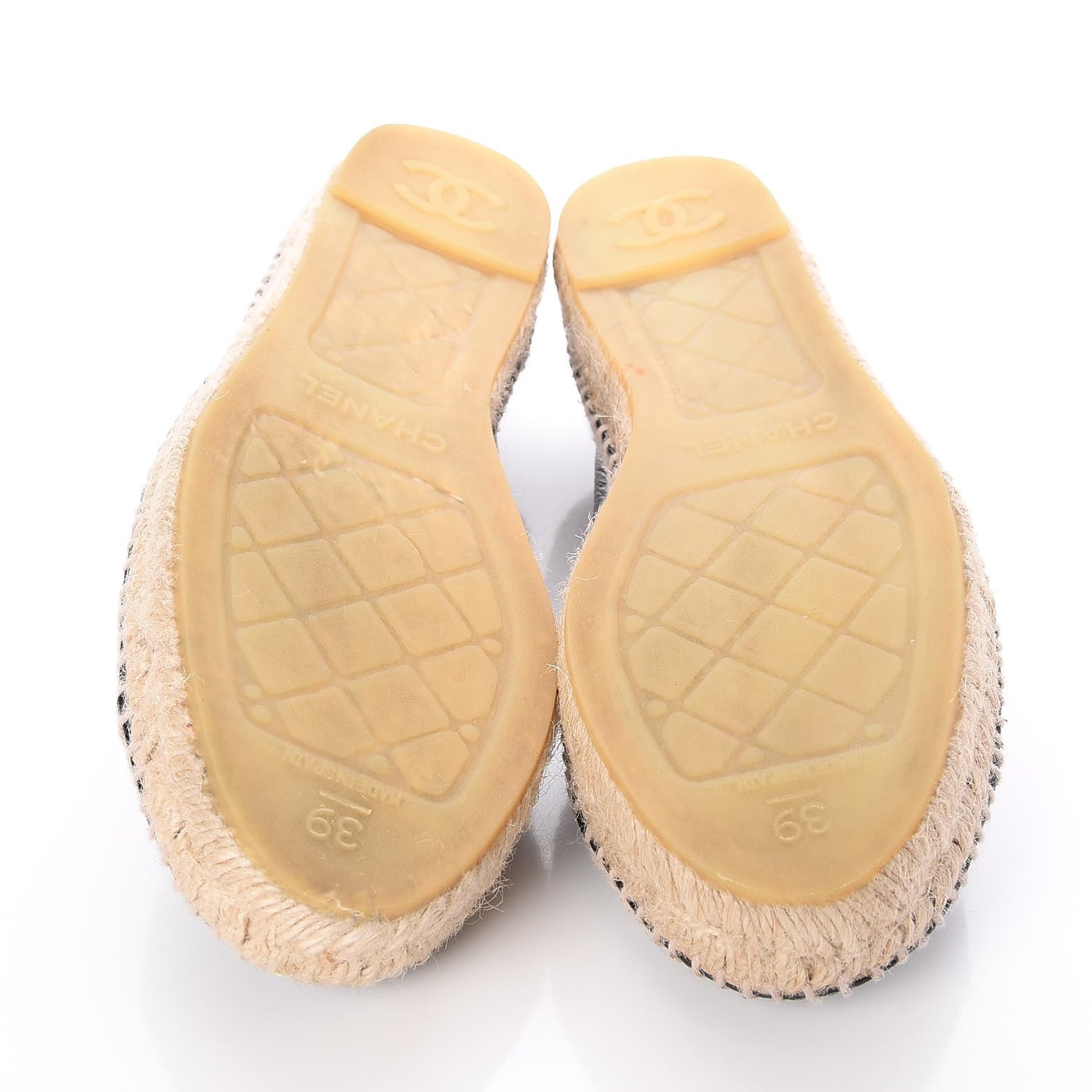 Lambskin CC Cap Toe Espadrilles 39 Black