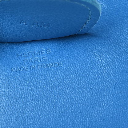 Hermes Milo Lambskin Grigri Rodeo Horse Bag Charm MM Bleu Zanzibar 3 of 5