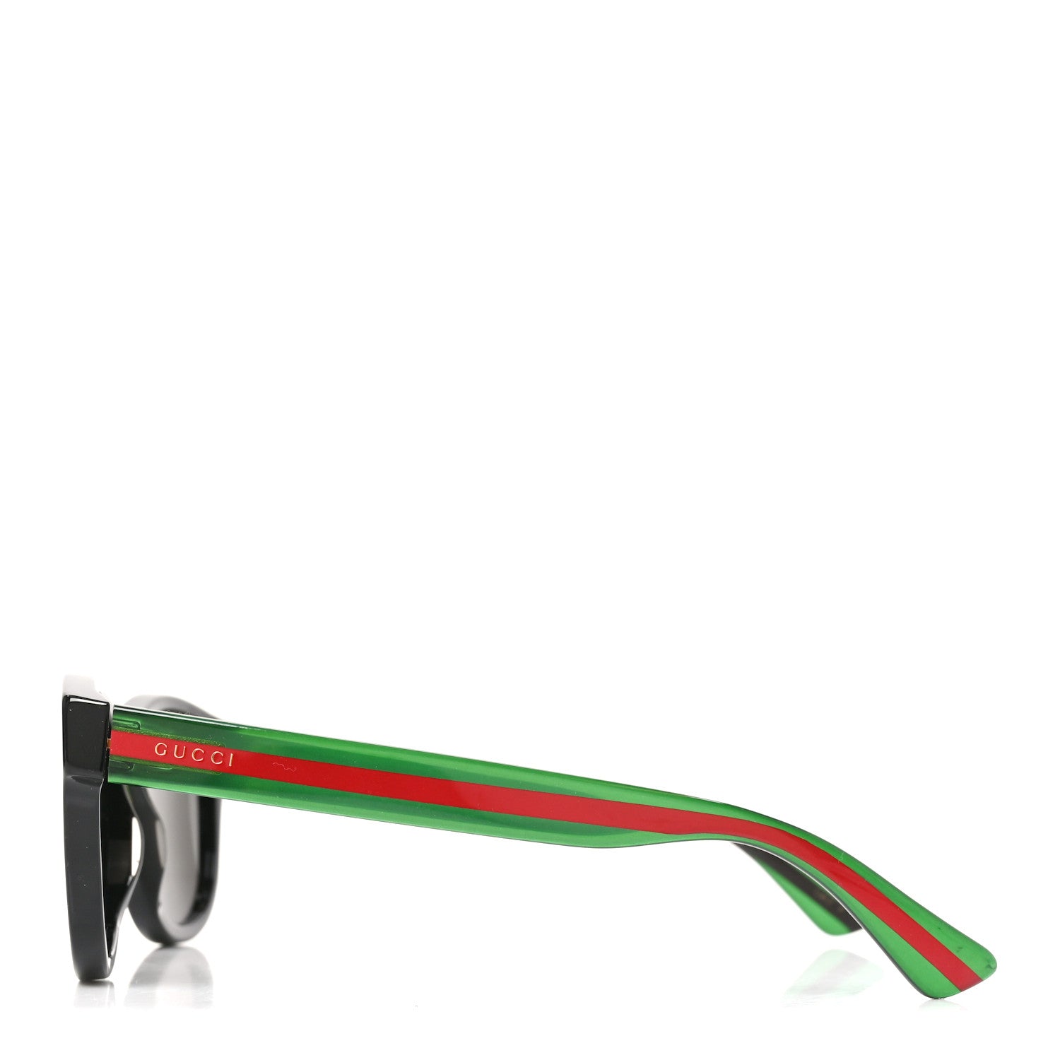 Gucci Acetate Web Sunglasses GG 0003S Black Green 3 of 7