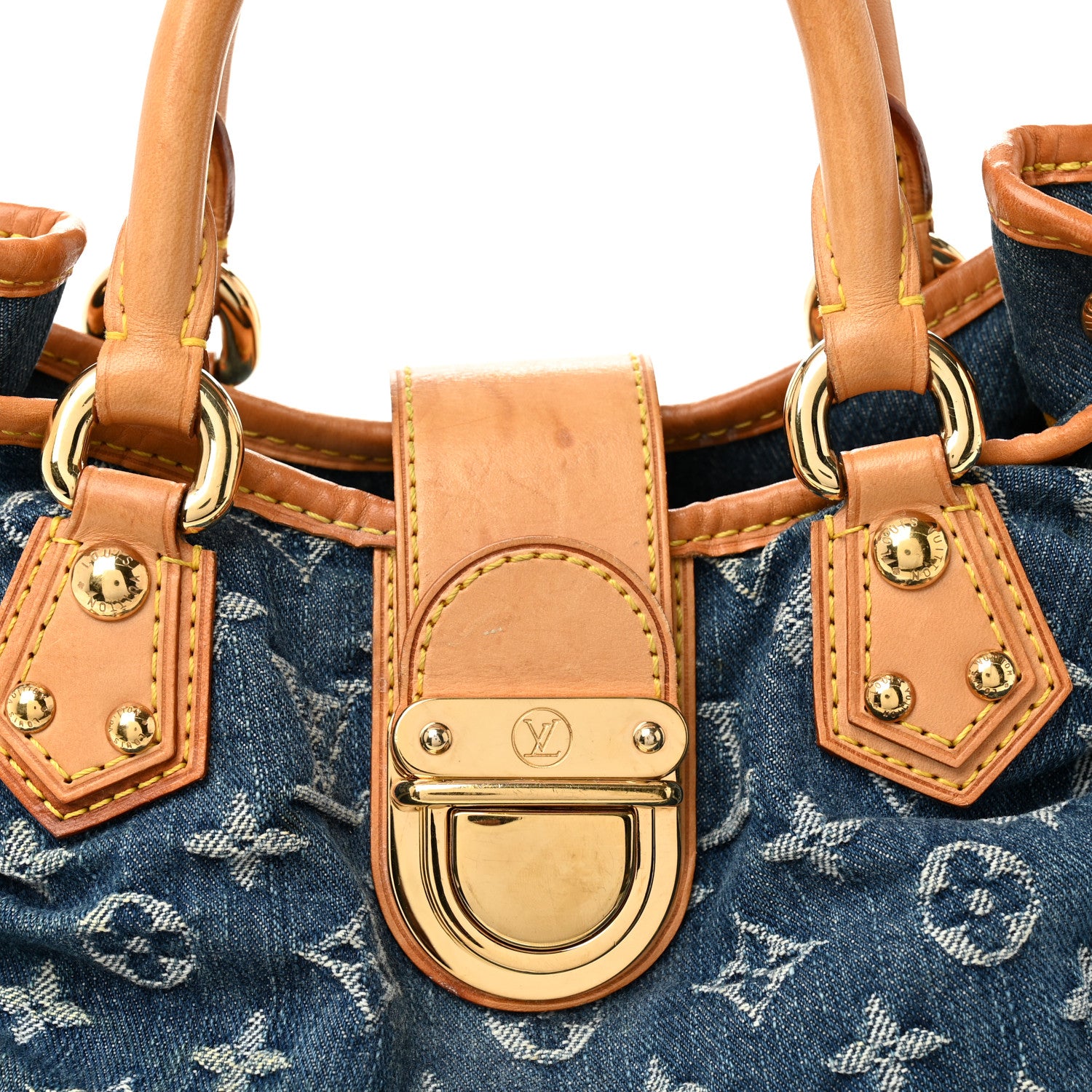 Louis Vuitton Monogram Denim Pleaty Blue 7 of 13