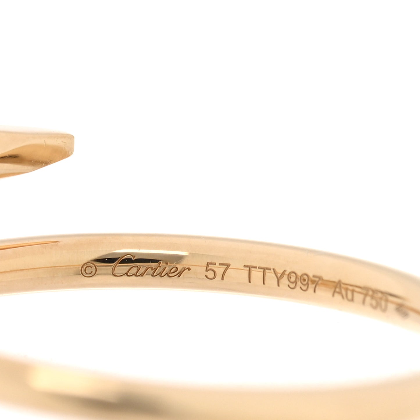 18K Yellow Gold Small Juste Un Clou Ring 57 8