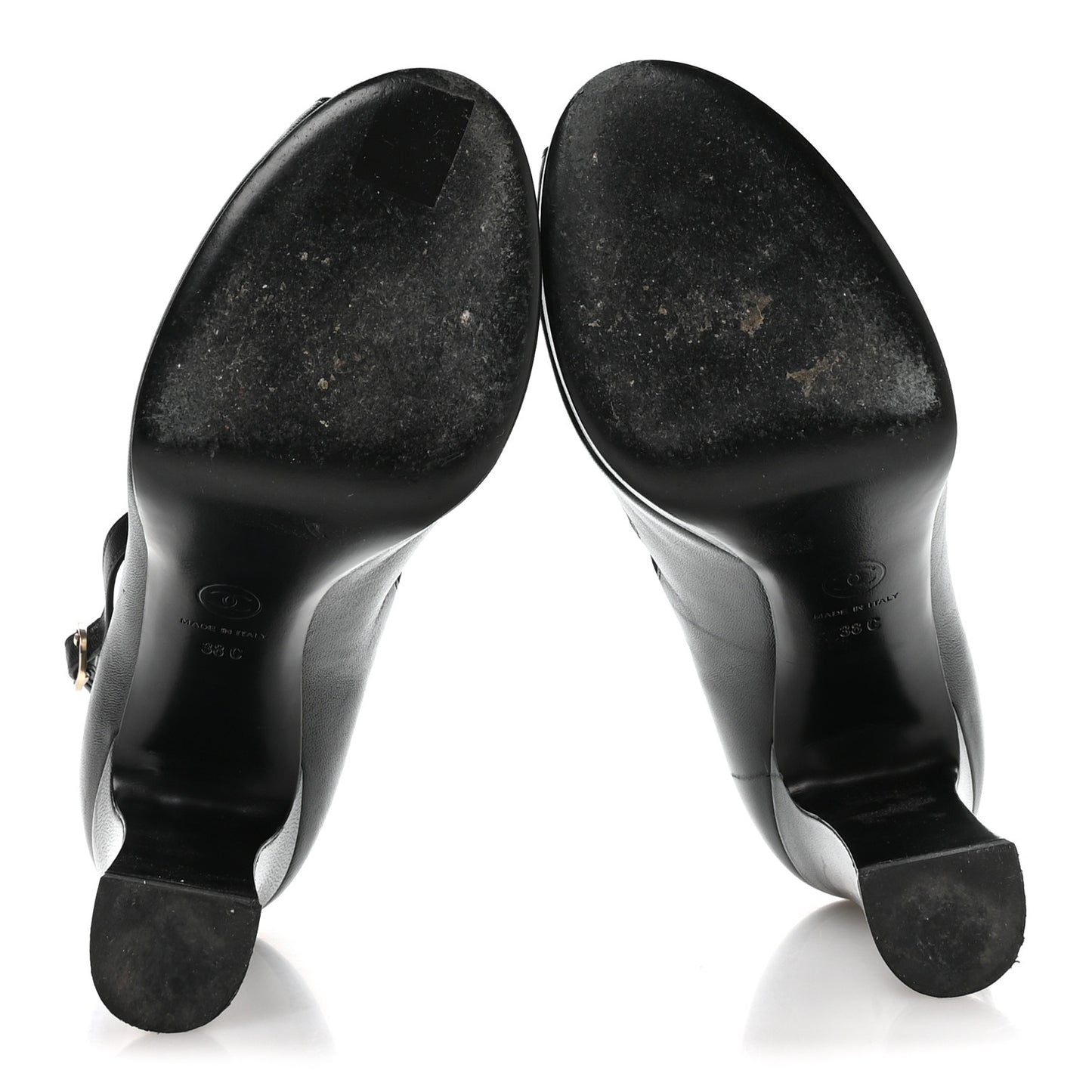 Nappa CC Platform Sandals 38 Black