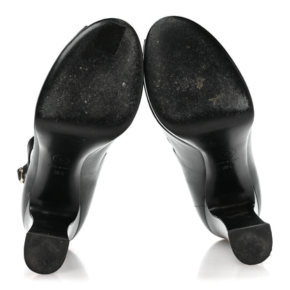 Chanel Nappa CC Platform Sandals 38 Black 6 of 8