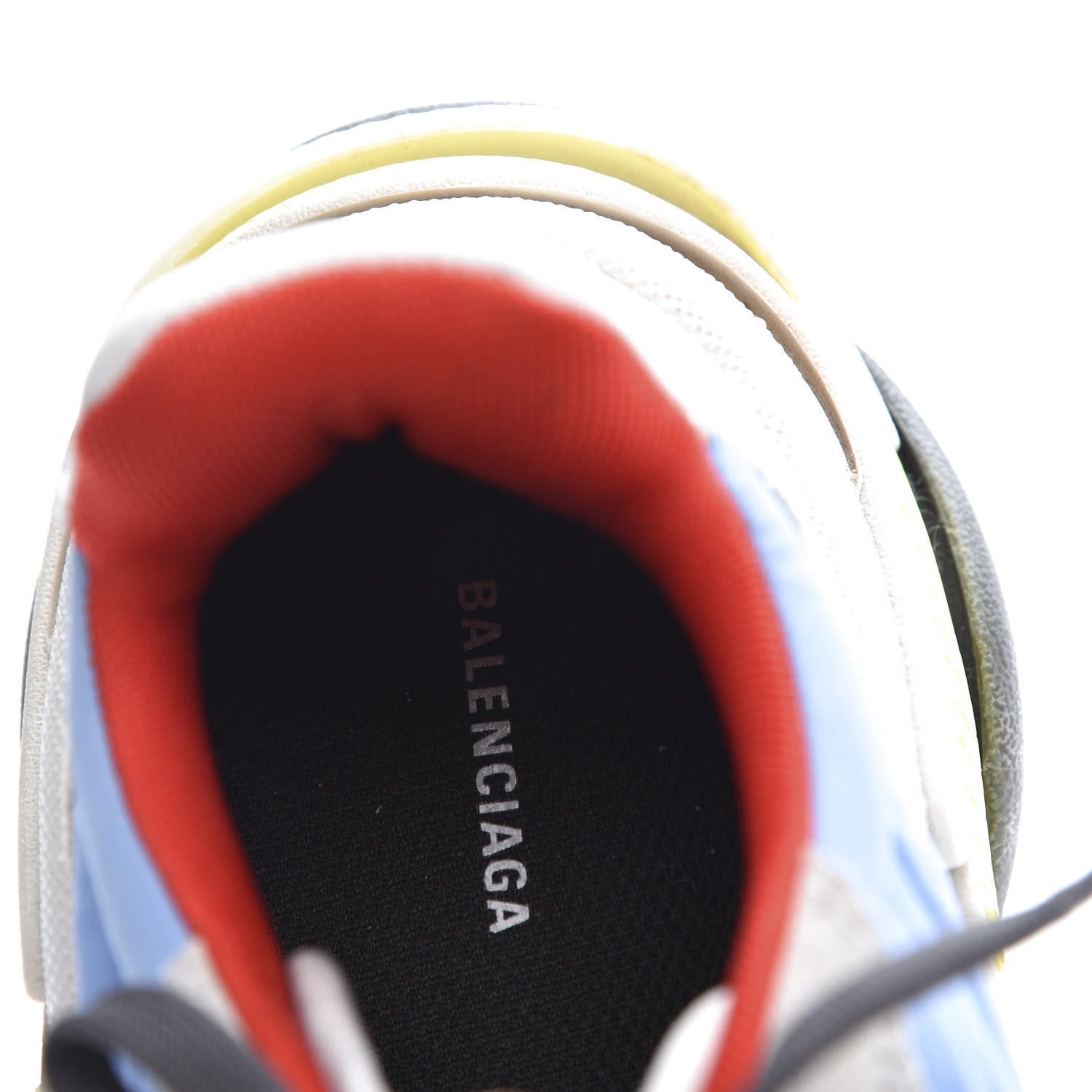Balenciaga Nylon Suede Womens Triple S 2.0 Sneakers 37 Gris Bleu Rouge 7 of 9
