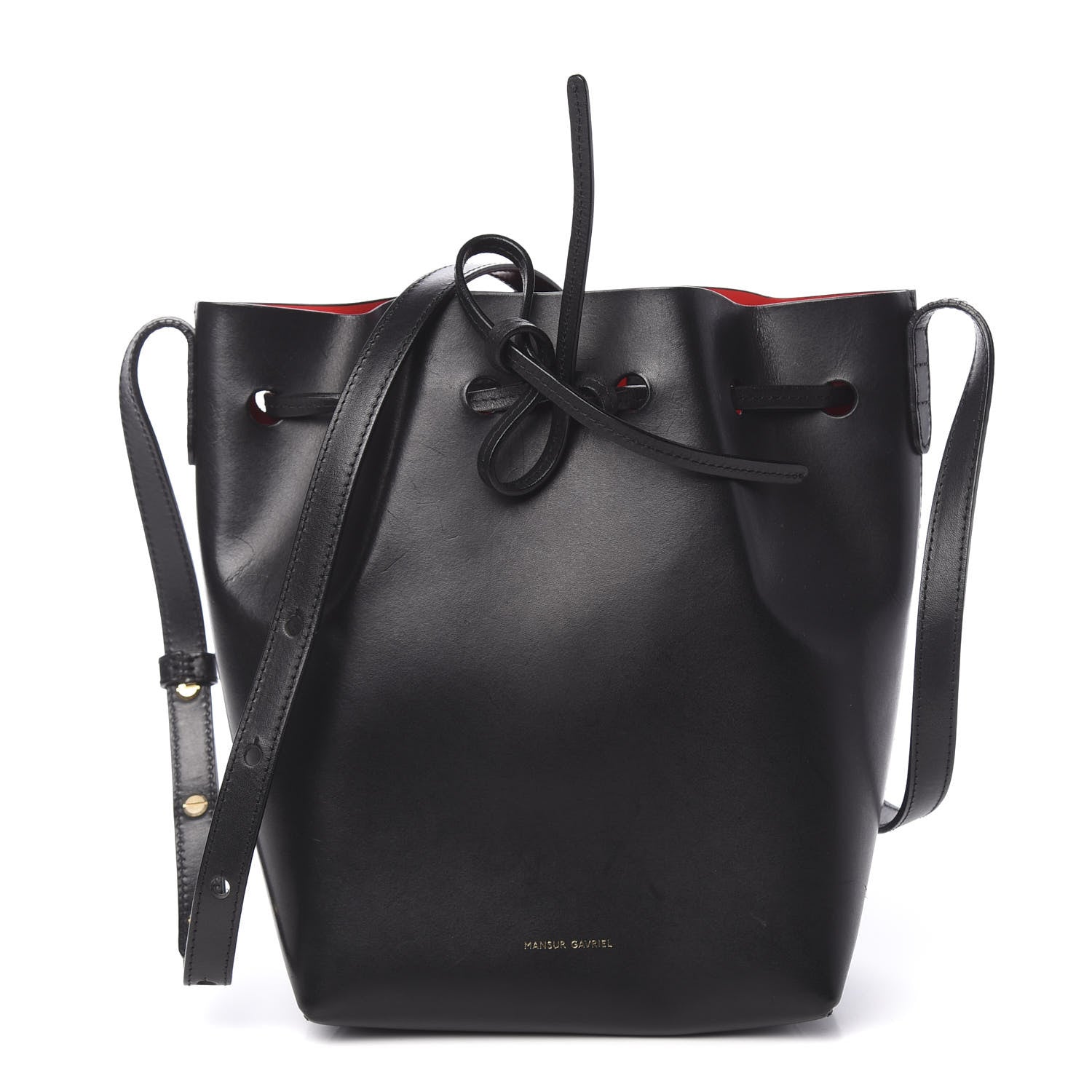 Mansur Gavriel Calfskin Mini Bucket Bag Black Flamma 1 of 10