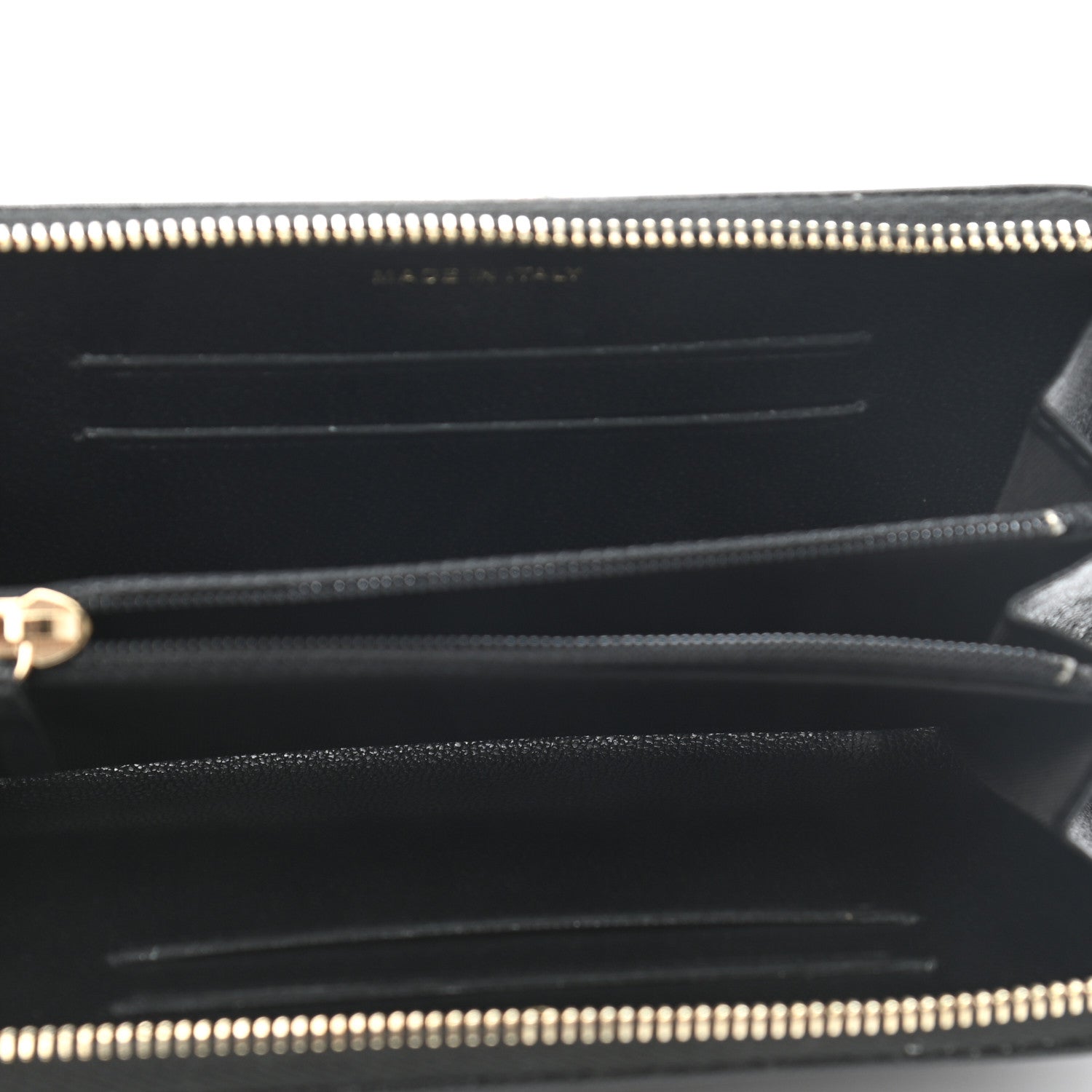 Chanel Caviar Sheepskin Chevron Quilted Medium Mademoiselle Vintage Zip Around Wallet Black 5 of 8