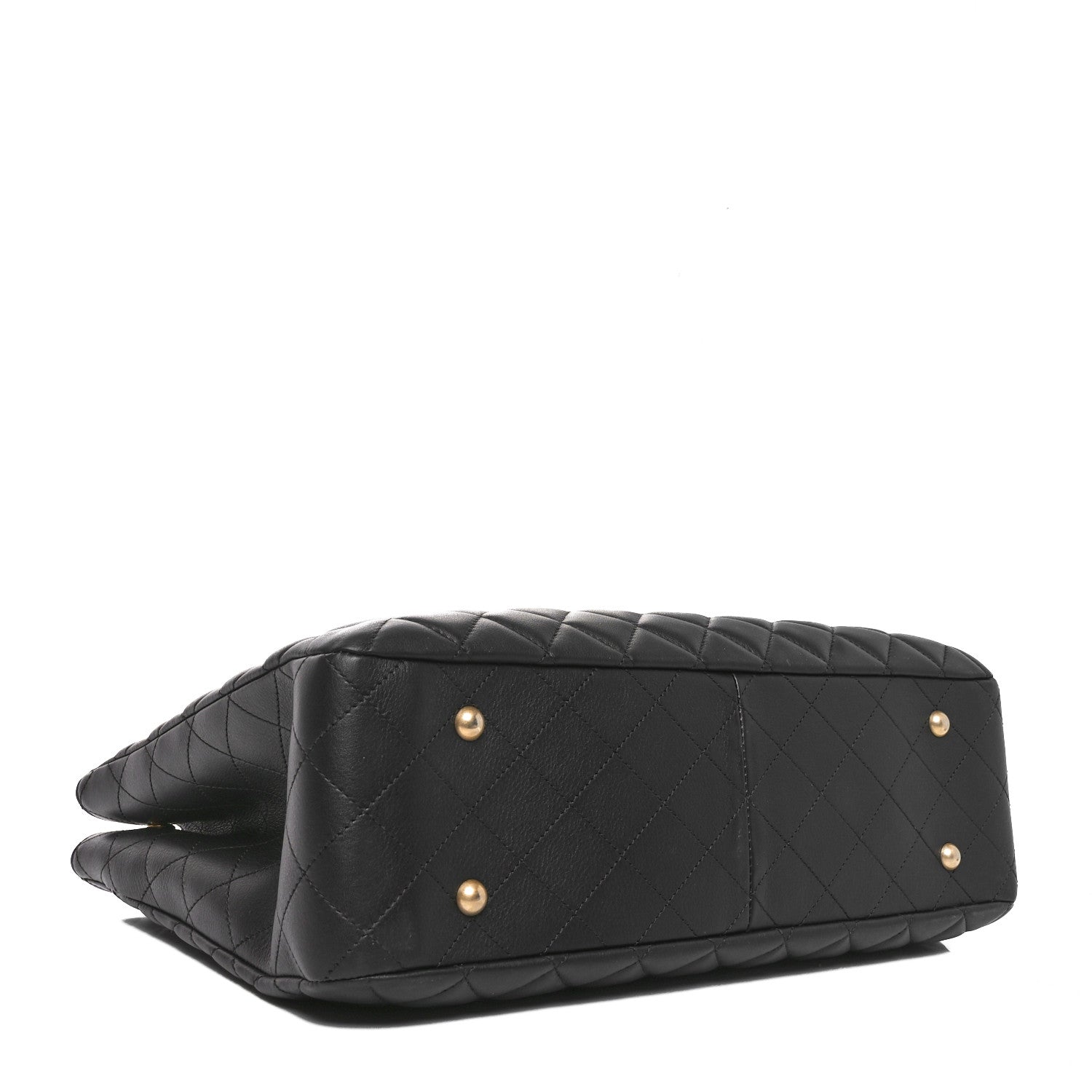 Chanel Calfskin Quilted Large Shopping Tote Black 4 of 10