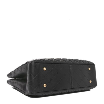 Chanel Calfskin Quilted Large Shopping Tote Black 4 of 10