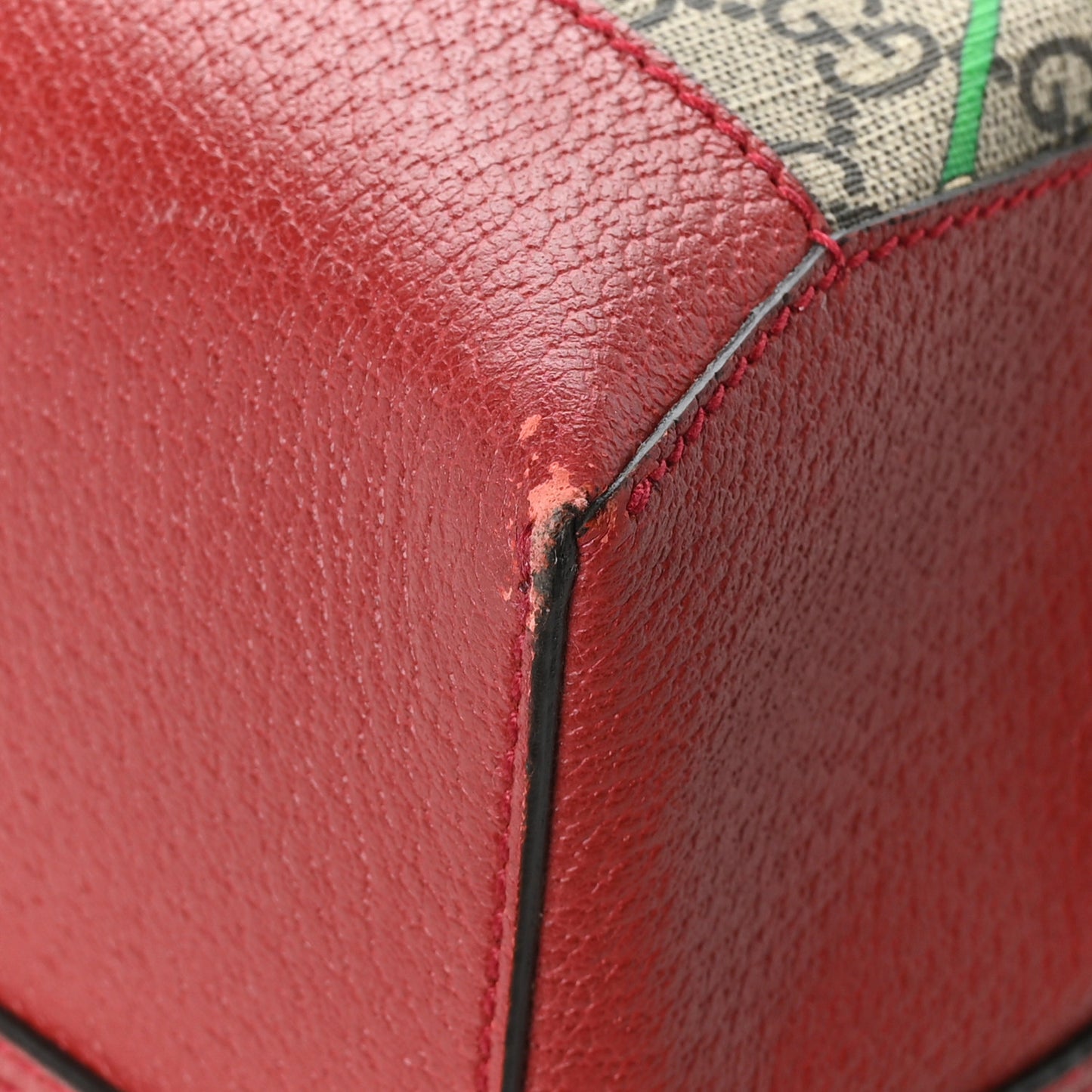 GG Supreme Monogram Flora Web Large Ophidia Tote Red