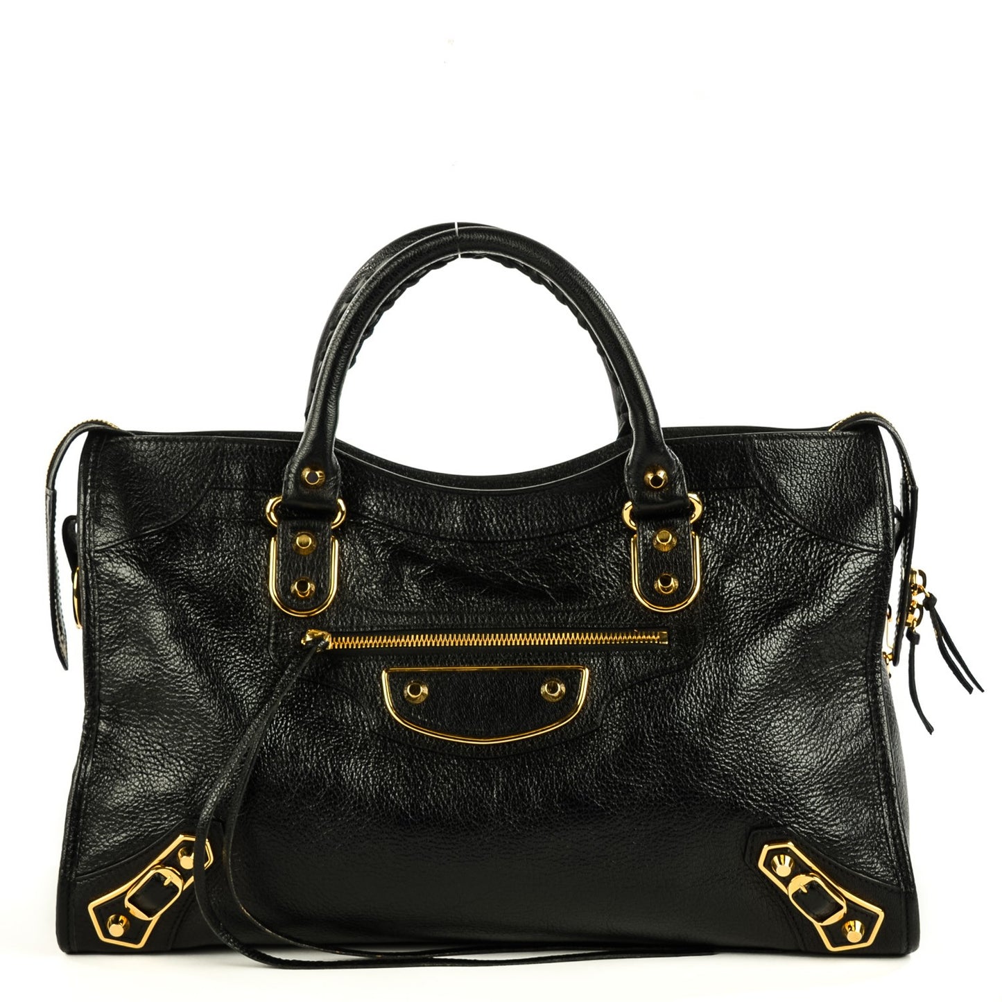 Chevre Gold Metallic Edge Hardware City Black