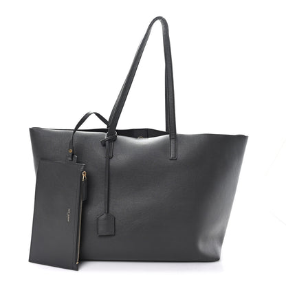 Saint Laurent Calfskin Large Shopping Tote Fog 3 of 12