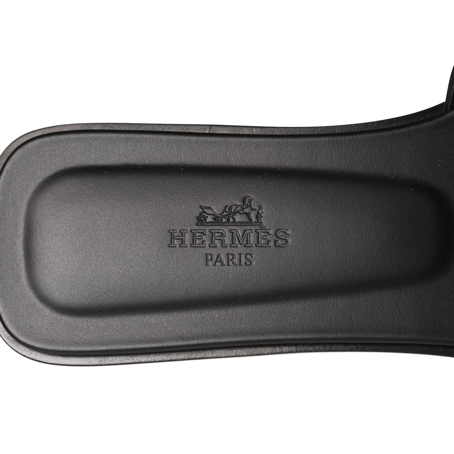 Hermes Box Calfskin Oran Sandals 37 Black 19 of 22