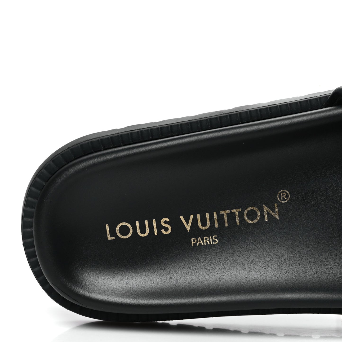 Calfskin LV Shore Flat Comfort Mule 39 Black
