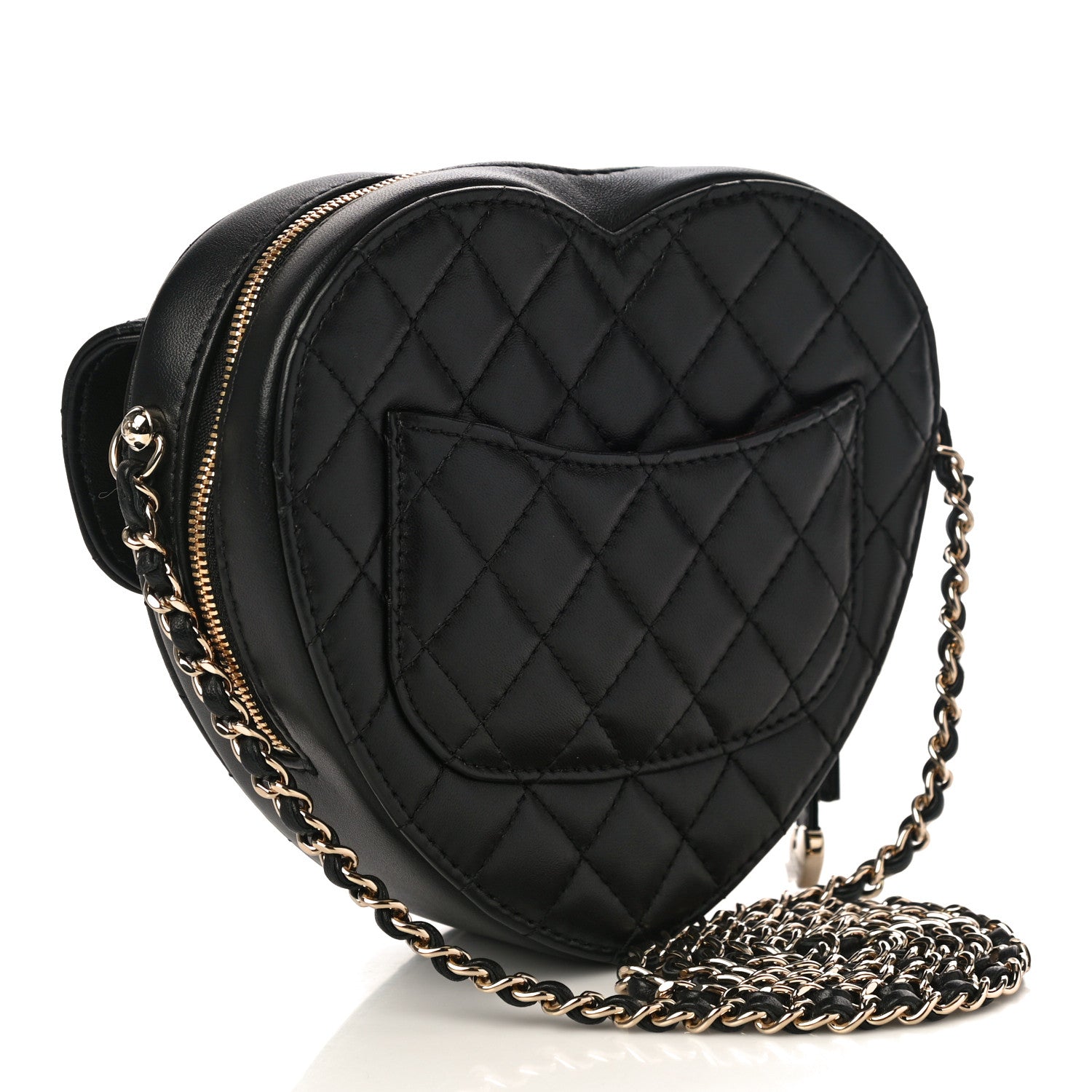Chanel Lambskin Quilted CC In Love Heart Bag Black 3 of 10