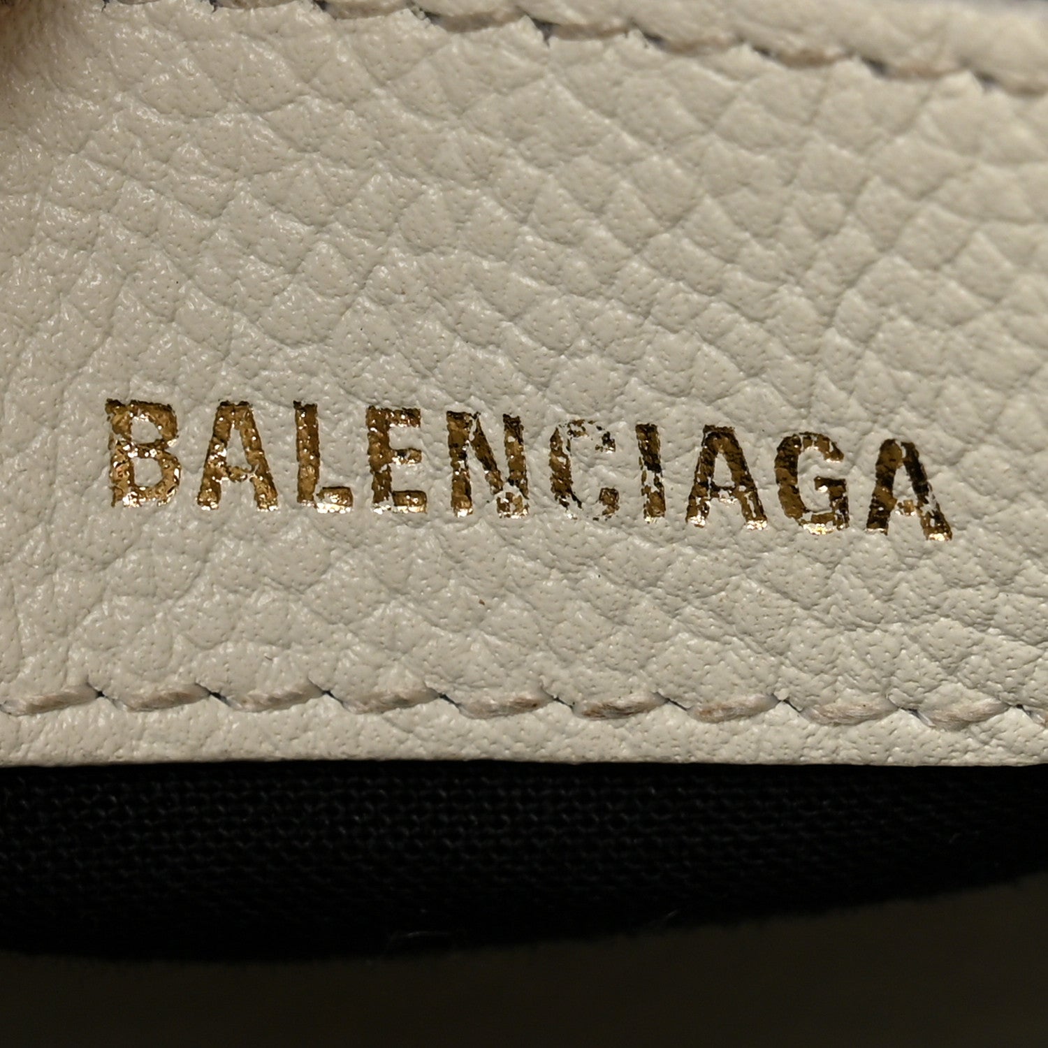 Balenciaga Grained Calfskin Logo XXS Ville Top Handle Bag White Light Green 6 of 14