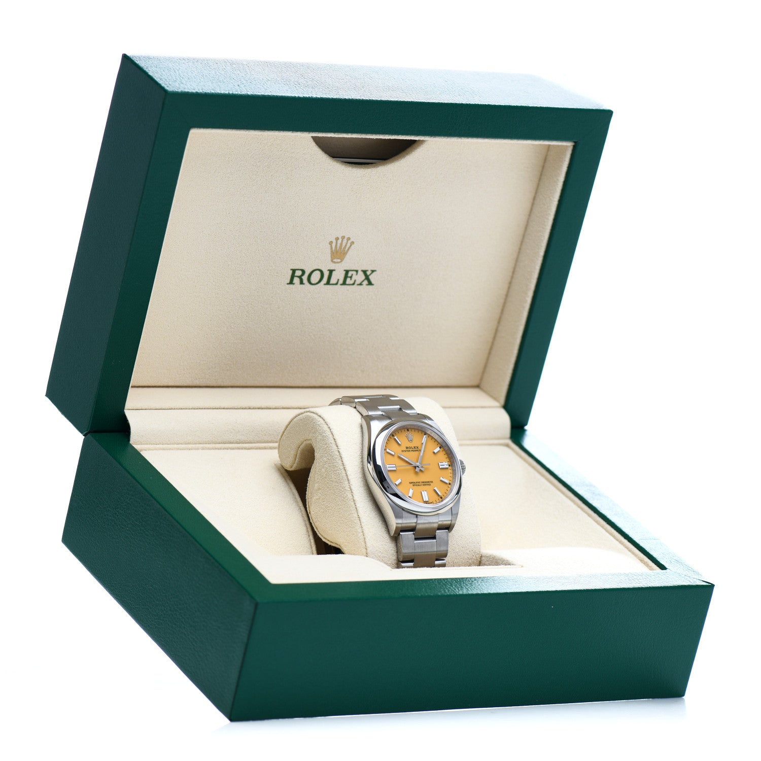 Rolex Stainless Steel 36mm Oyster Perpetual Watch Yellow 126000 5 of 5