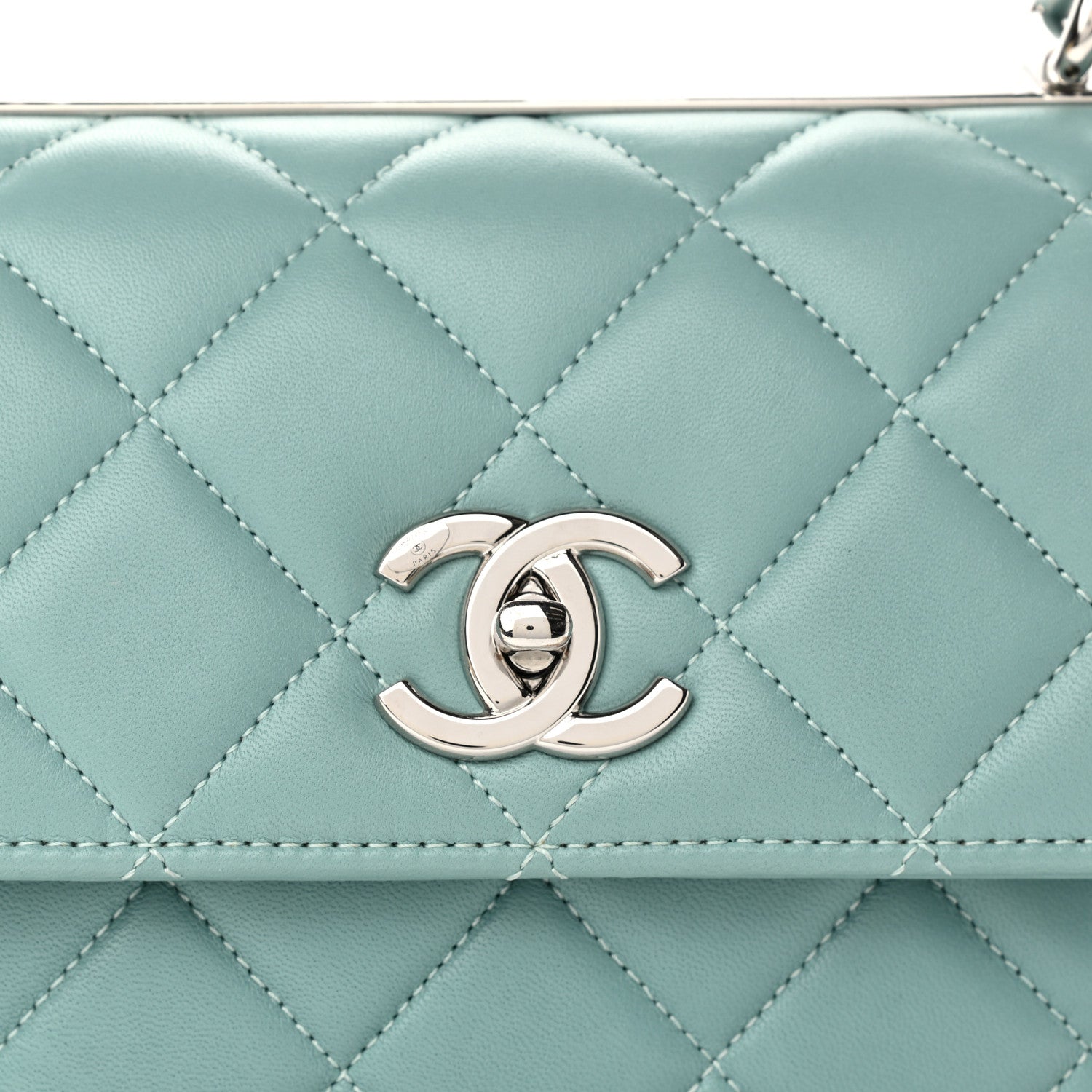 Chanel Lambskin Quilted Small Trendy CC Flap Dual Handle Bag Light Green 8 of 10