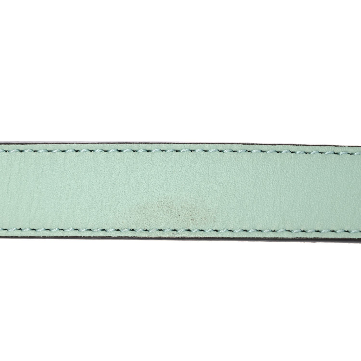 Gucci Moon Calfskin Palladium Double G 20mm Belt 85 34 Water Green 5 of 8
