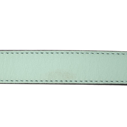 Gucci Moon Calfskin Palladium Double G 20mm Belt 85 34 Water Green 5 of 8