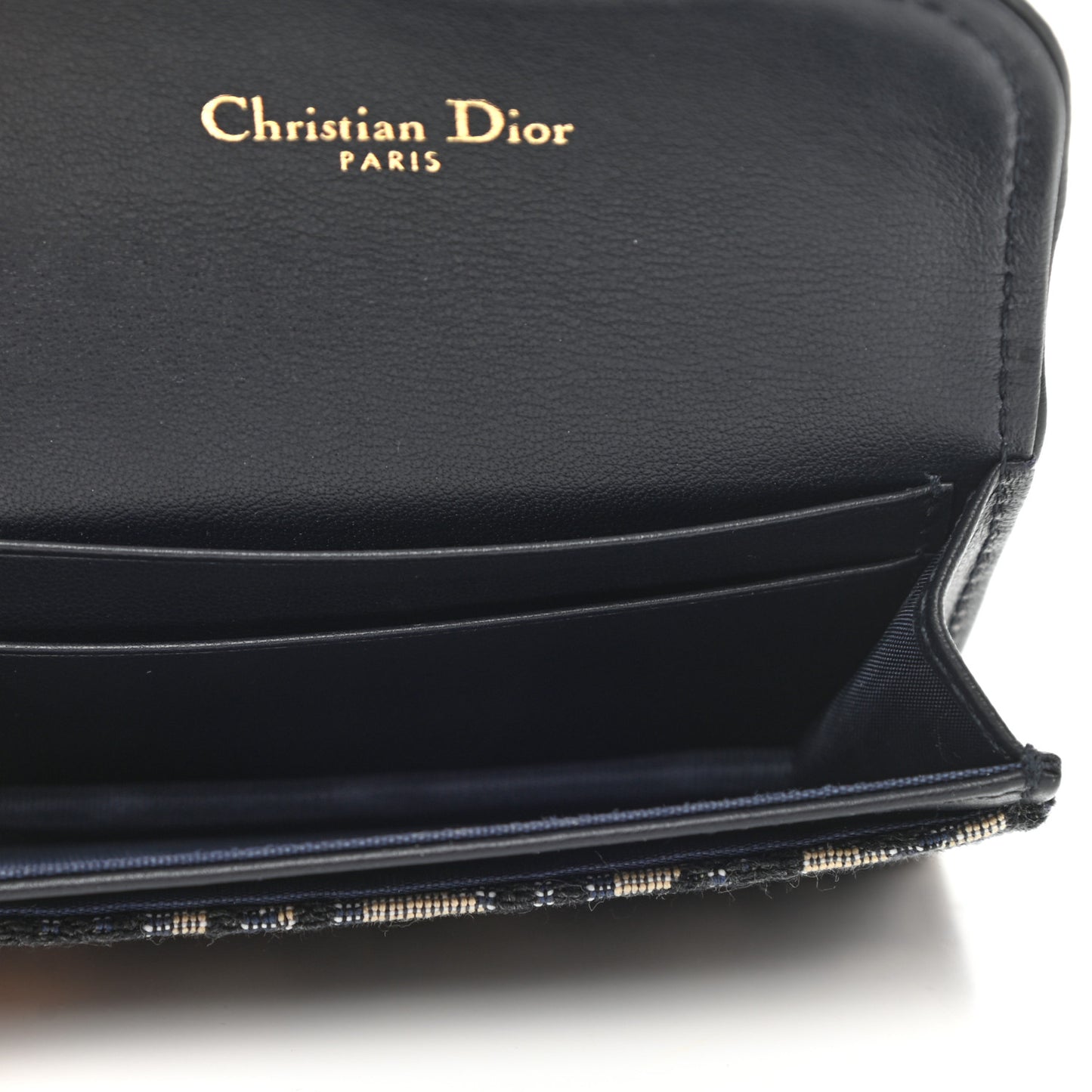 Oblique Saddle Card Holder Blue