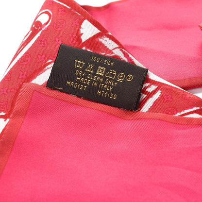 Louis Vuitton Silk Monogram Trunks Bandeau Fuchsia 4 of 4