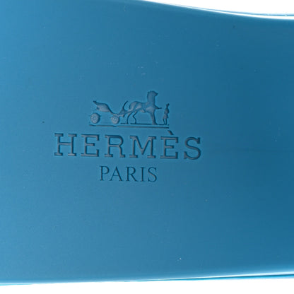 Hermes Rubber Aloha Sandals 38 Bleu Vif 7 of 9