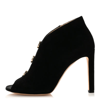 Jimmy Choo Suede Lorna 100 Pumps 39.5 Black 1 of 8