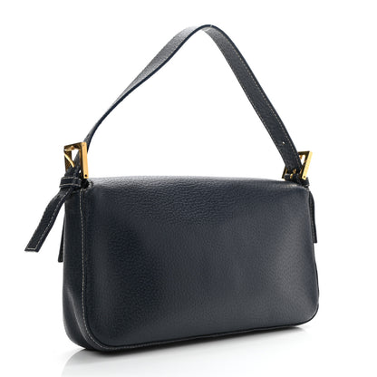 Fendi Boarskin Baguette Navy Blue 4 of 13