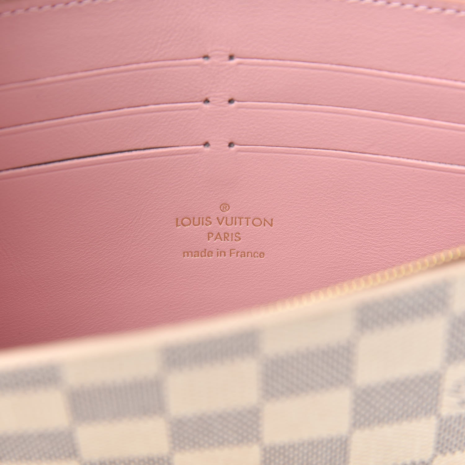 Louis Vuitton Damier Azur Croisette Chain Wallet Rose Ballerine 6 of 9