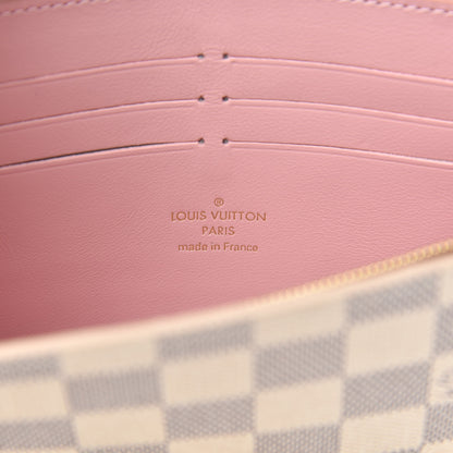 Louis Vuitton Damier Azur Croisette Chain Wallet Rose Ballerine 6 of 9