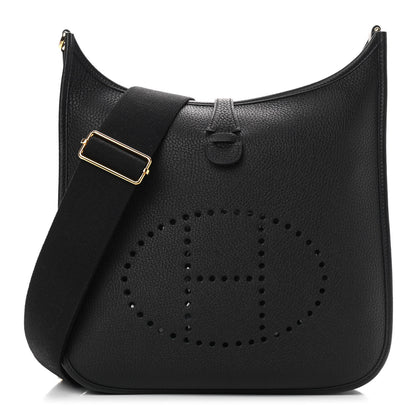 Hermes Taurillon Clemence Evelyne III PM Black 1 of 9