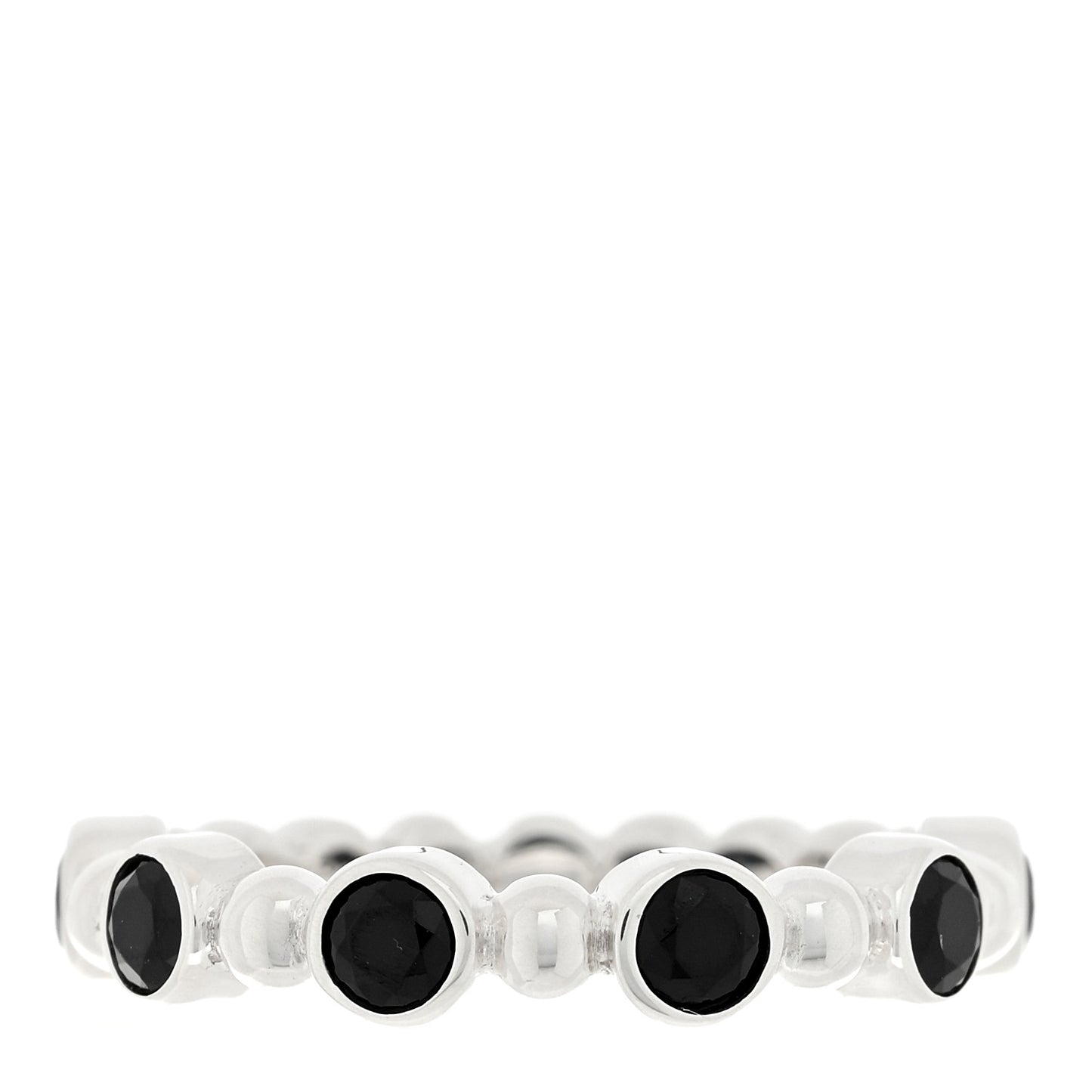 Sterling Silver Black Spinel Ziegfeld Ring 50 5.25