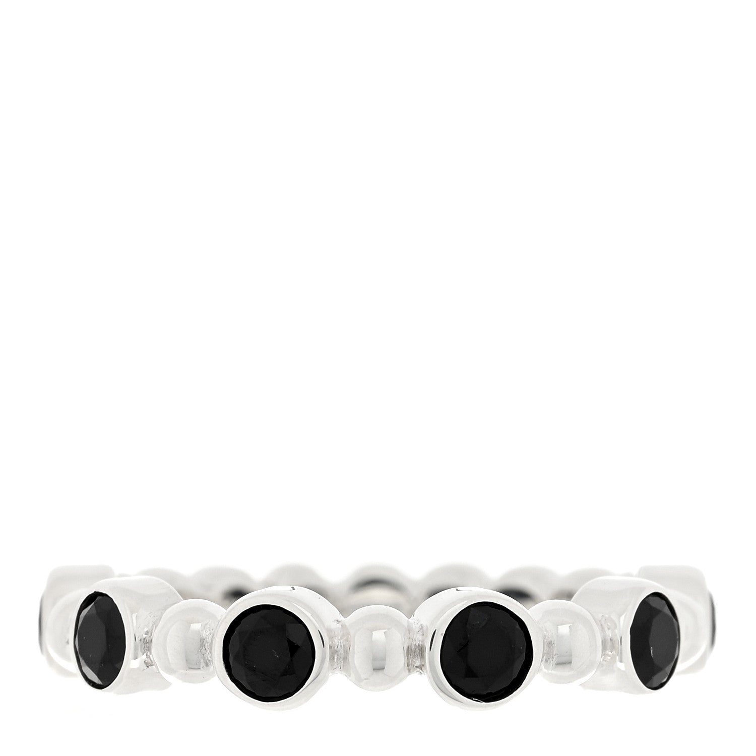 Tiffany Sterling Silver Black Spinel Ziegfeld Ring 50 5.25 1 of 4