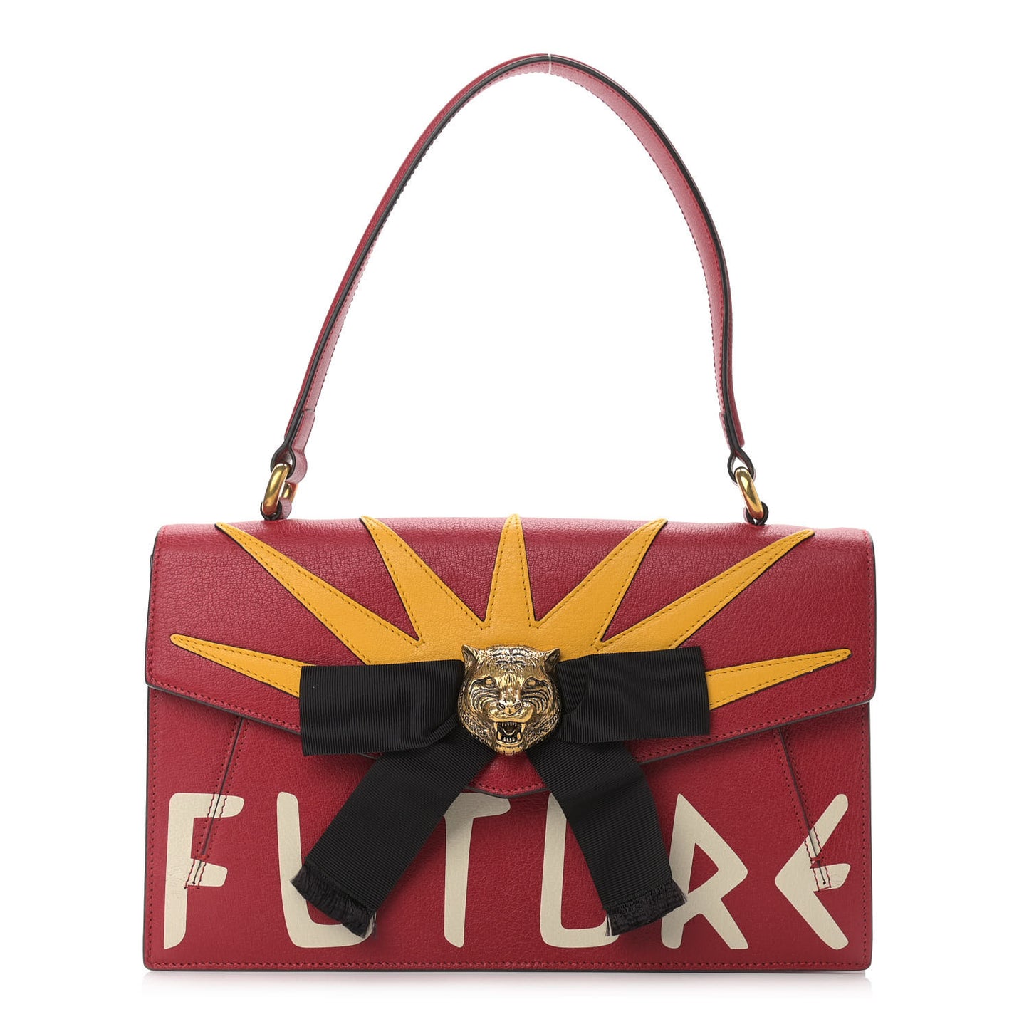 Calfskin Osiride Future Top Handle Bag Red