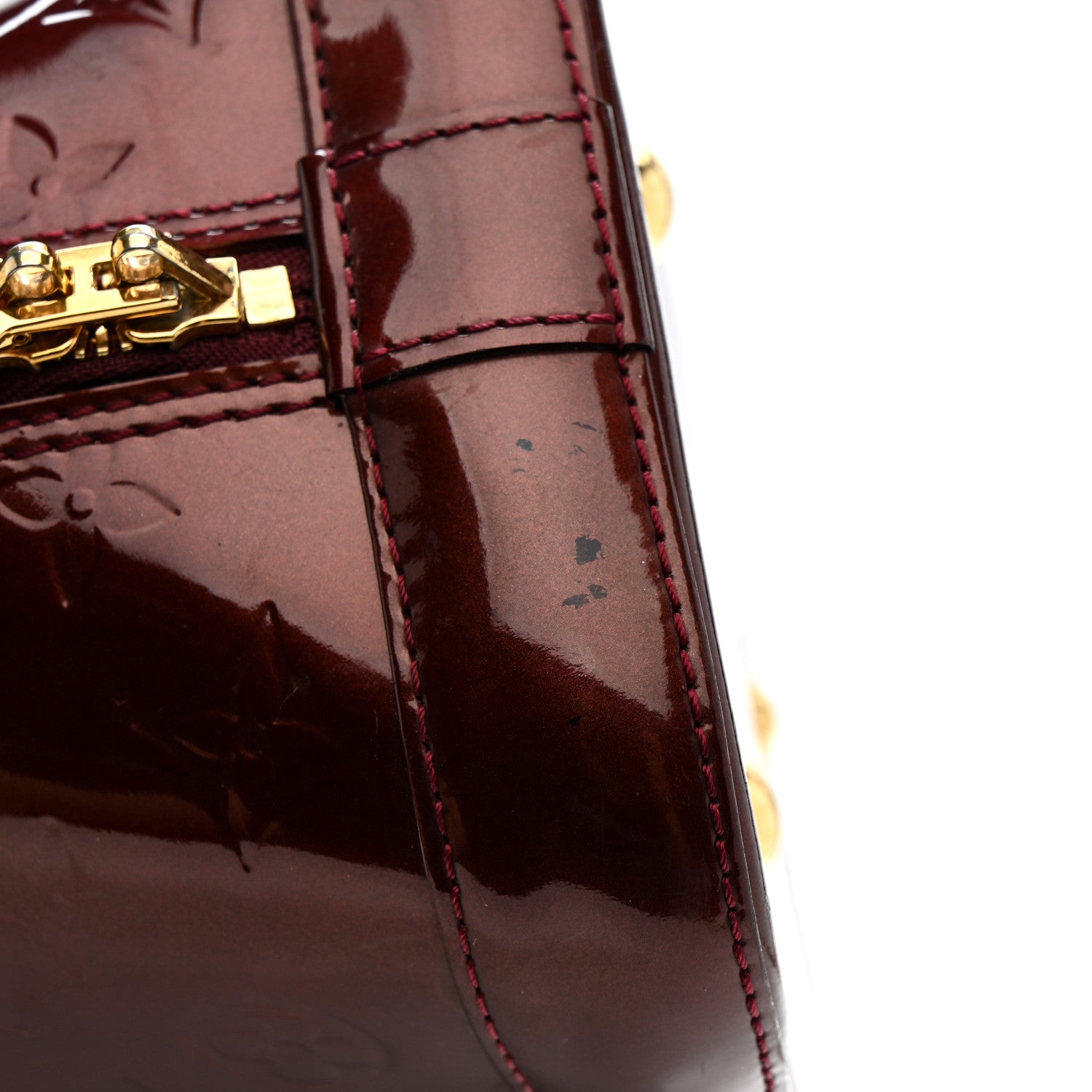 Louis Vuitton Vernis Alma PM Rouge Fauviste 14 of 15