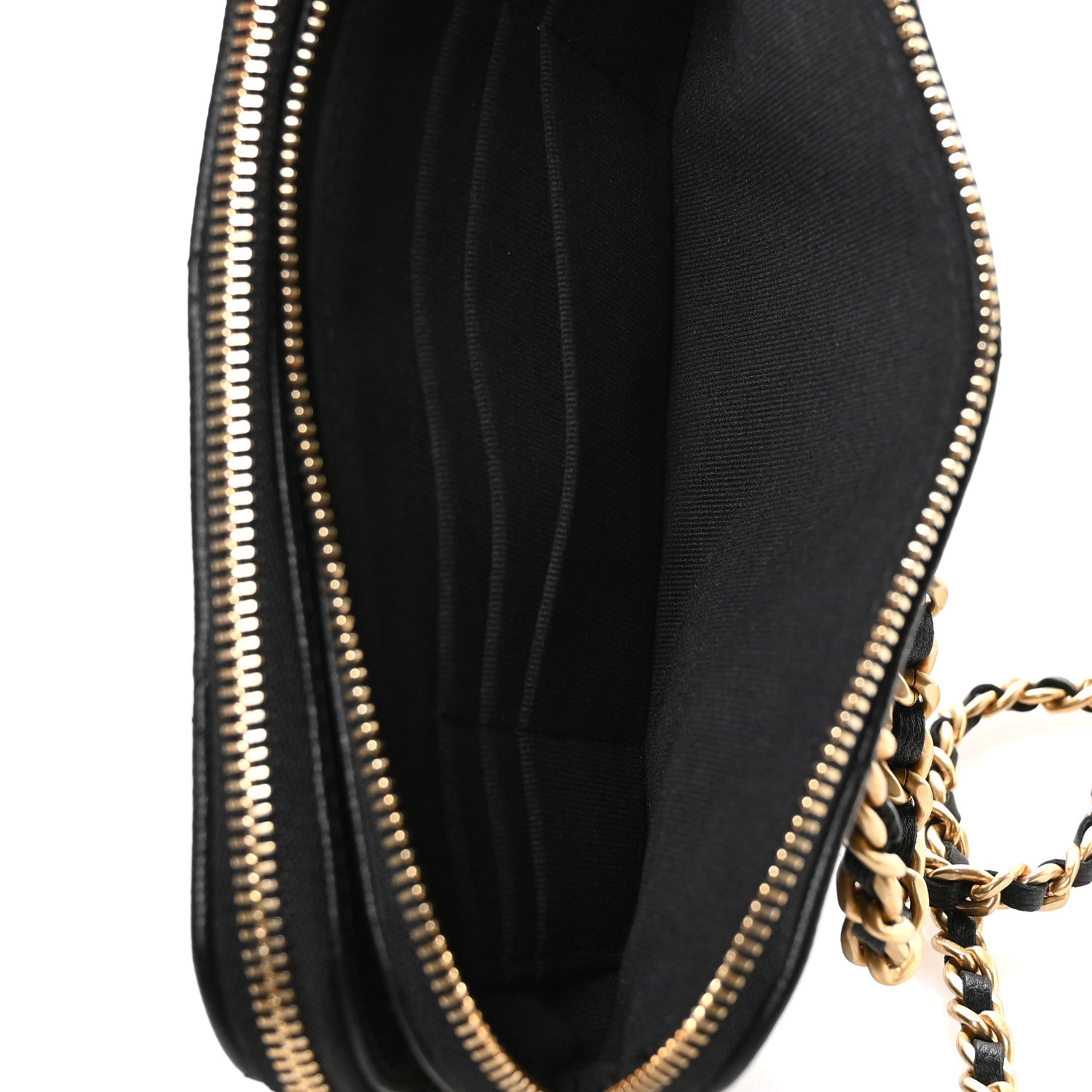 Chanel Caviar Quilted Top Handle Phone Holder With Chain Black 5 of 12